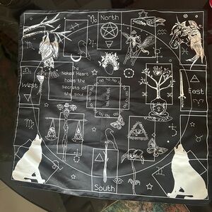 Mystical Black and White Alter cloth